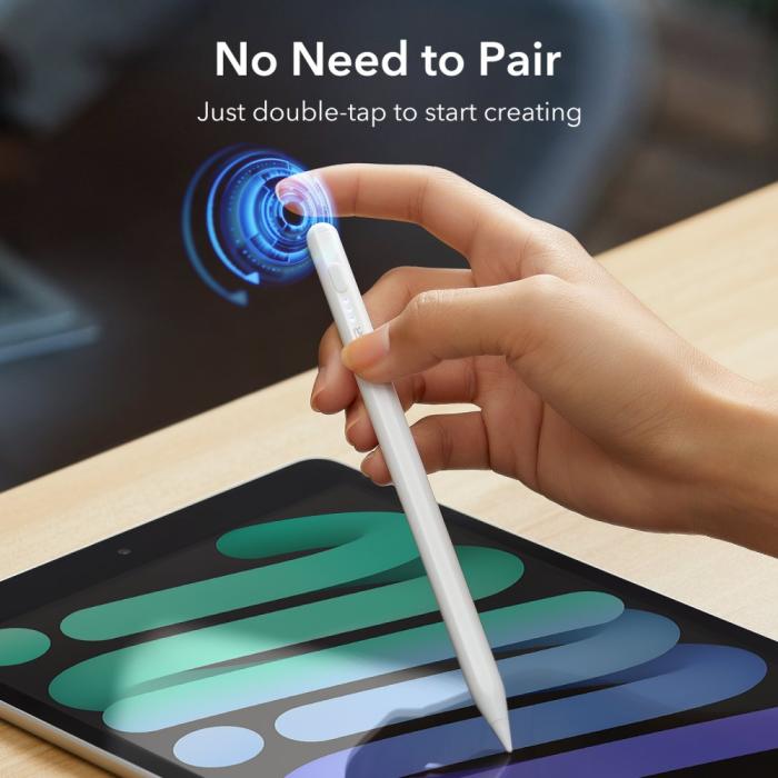 Bild 5, ESR ESR Digital+ Magnetisk Stylus Penna För iPad Vit - Teknikhallen.se