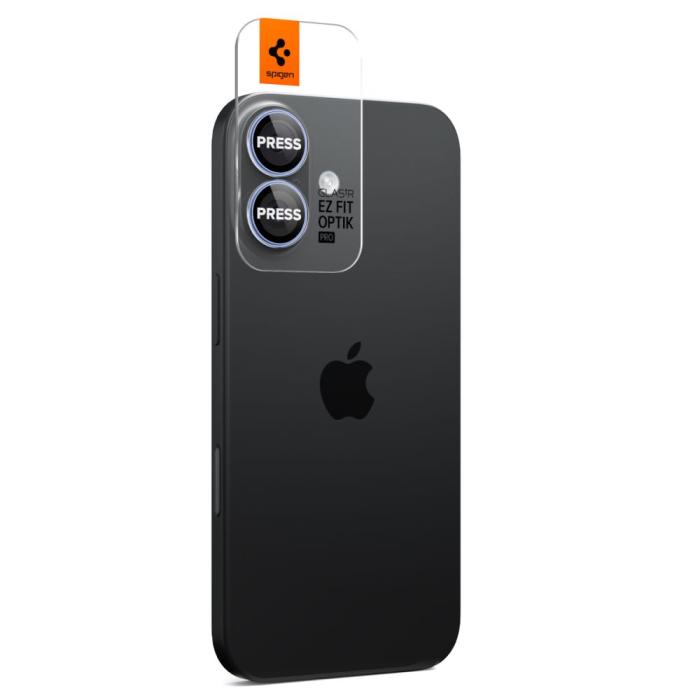 Bild 6, Spigen Spigen iPhone 17/16/16 Plus 2-PACK Linsskydd GLAS.tR 