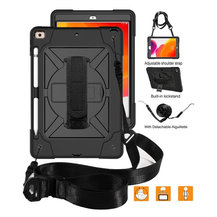Bild 2,  iPad 10.2 2019/2020/2021 Skal Hybrid 360 Kickstand Svart - Teknikhallen.se