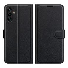  Samsung Galaxy A04s / A13 5G Fodral Litchi L&auml;der Svart - Teknikhallen.se