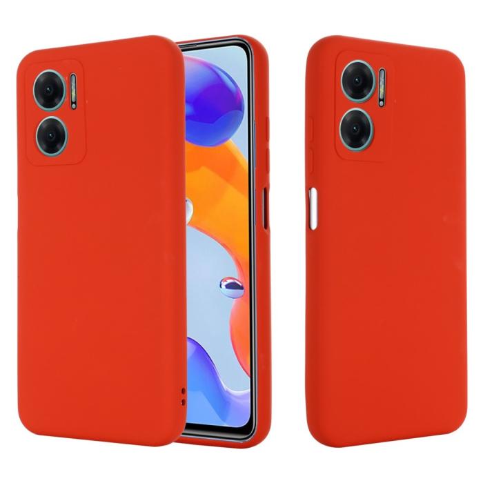 Bild 2,  Xiaomi Redmi 10 5G Skal Liquid Silikon Röd - Teknikhallen.se