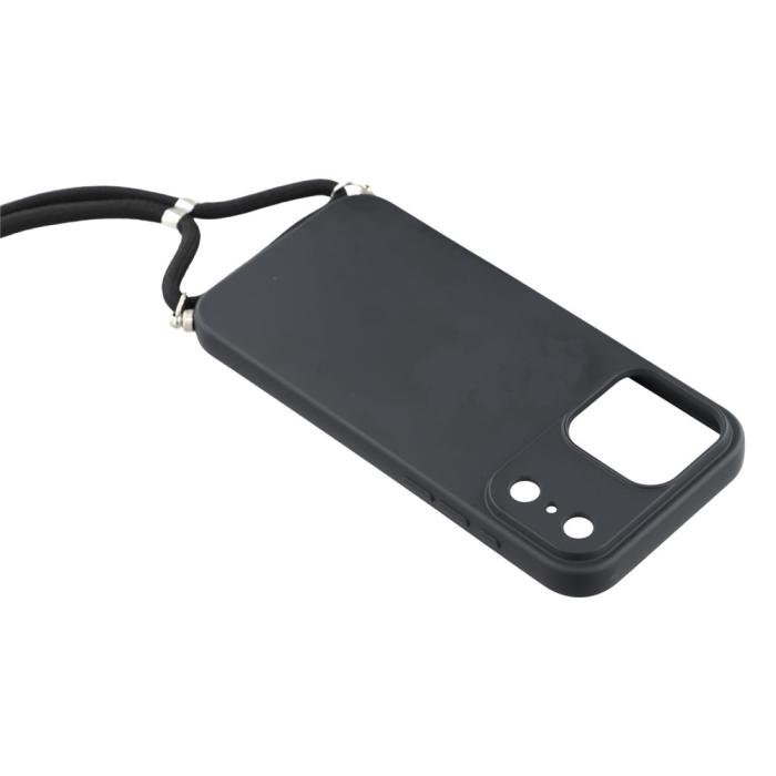 Bild 4,  iPhone 17 Pro Skal Med Mobilsnöre TPU Svart - Teknikhallen.se