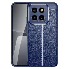  Xiaomi 14 Skal Litchi L&auml;der Textur Bl&aring; - Teknikhallen.se