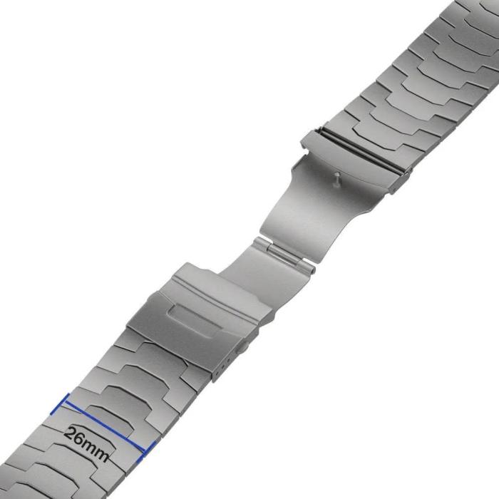 Bild 4,  Apple Watch 42/44/45/46/49 mm Klockarmband Metall Titanium - Teknikhallen.se