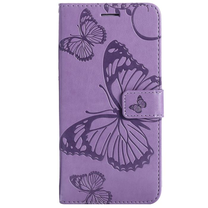 Bild 3,  Samsung Galaxy S22 Ultra Fodral Tryck Butterfly Lila - Teknikhallen.se