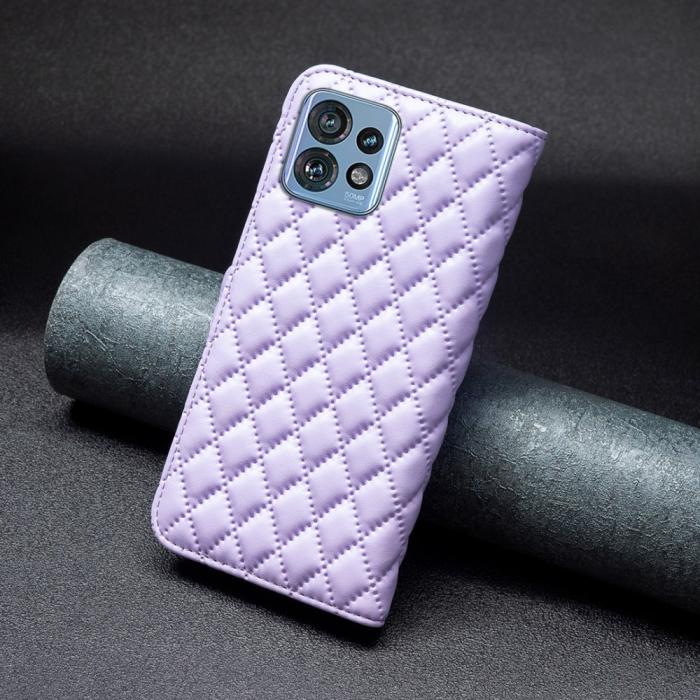 Bild 6,  Motorola Edge 40 Pro 5G Fodral Diamond Läder Lila - Teknikhallen.se