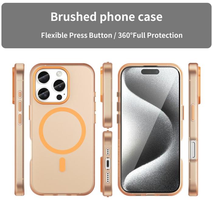Bild 3,  iPhone 16 Pro Skal MagSafe Slim Matt Orange - Teknikhallen.se