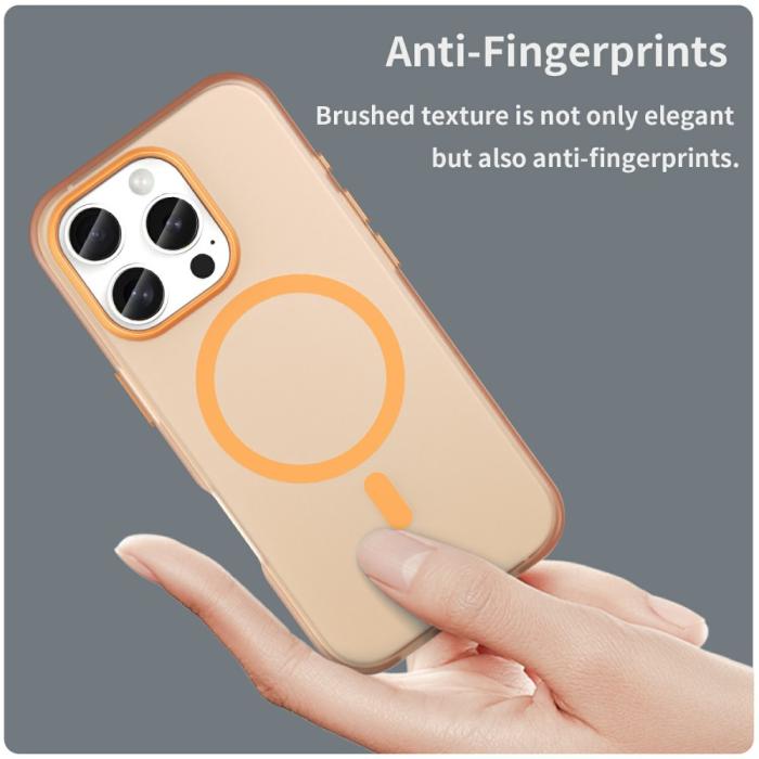 Bild 5,  iPhone 16 Pro Skal MagSafe Slim Matt Orange - Teknikhallen.se