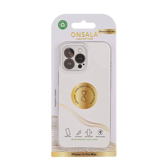 Bild 3, Onsala Onsala iPhone 16 Pro Max Mobilskal Återvunnen TPU Transparent - Teknikhallen.se