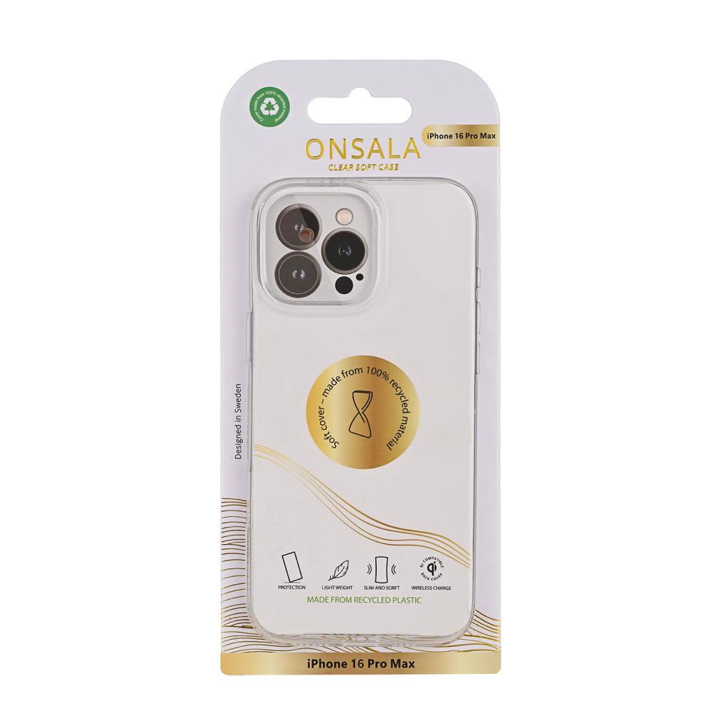 Onsala Onsala iPhone 16 Pro Max Mobilskal Återvunnen TPU Transparent - Teknikhallen.se