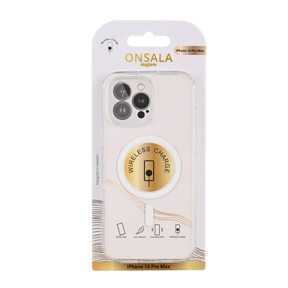 Onsala Onsala iPhone 16 Pro Max Mobilskal TPU MagSafe Transparent - Teknikhallen.se