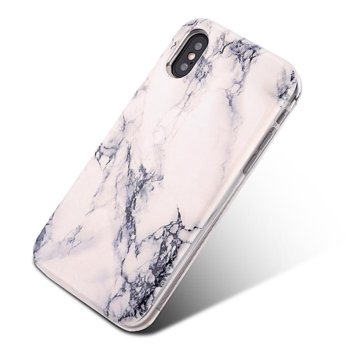 Bild 2,  iPhone X/Xs Plånboksfodral - Marble White - Teknikhallen.se