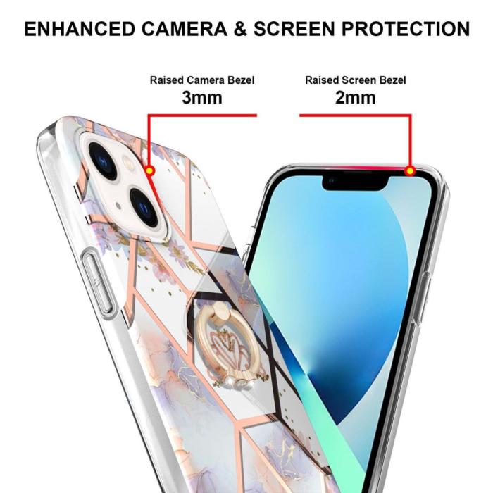 Bild 3,  iPhone 15 Skal Marmor Ring Krona - Teknikhallen.se