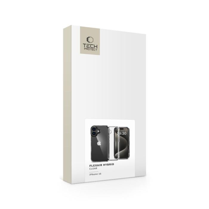 Bild 4, Tech-Protect Tech-Protect iPhone 16 Skal FlexAir Hybrid Transparent - Teknikhallen.se