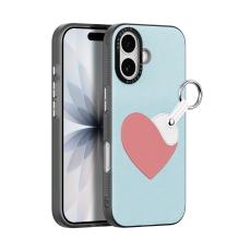 DUX DUCIS DUX DUCIS iPhone 17 Skal PU-L&auml;der Hj&auml;rta Ljus Bl&aring; - Teknikhallen.se