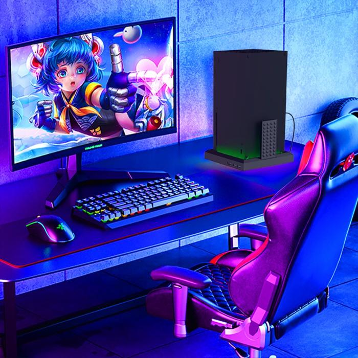Bild 2,  Xbox Series S/X Laddningsstation RGB Svart - Teknikhallen.se