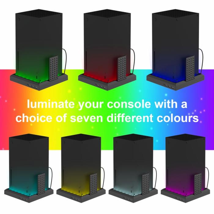 Bild 4,  Xbox Series S/X Laddningsstation RGB Svart - Teknikhallen.se