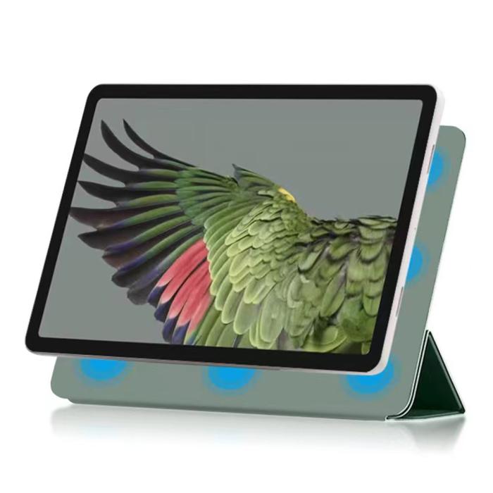 Bild 2,  Google Pixel Tablet Fodral 2in1 Magnet Tri-Fold Grön - Teknikhallen.se