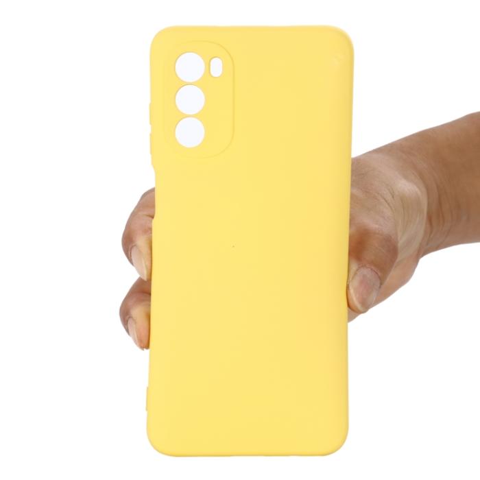Bild 3,  Motorola Moto G52/G82 Skal Liquid Silikon Gul - Teknikhallen.se