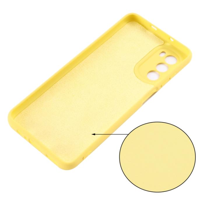 Bild 5,  Motorola Moto G52/G82 Skal Liquid Silikon Gul - Teknikhallen.se