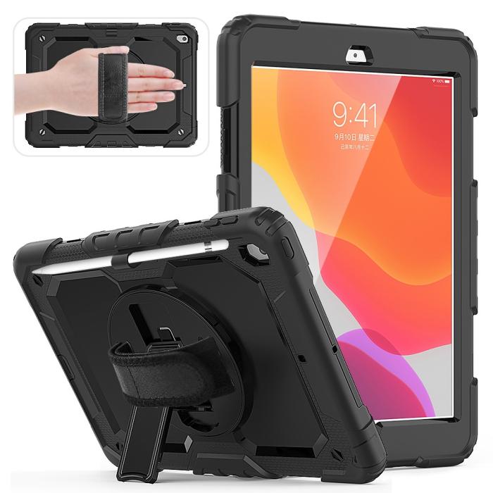 Bild 2,  iPad 10.2 2019/2020/2021 Skal 360° Kickstand Med Strap - Teknikhallen.se