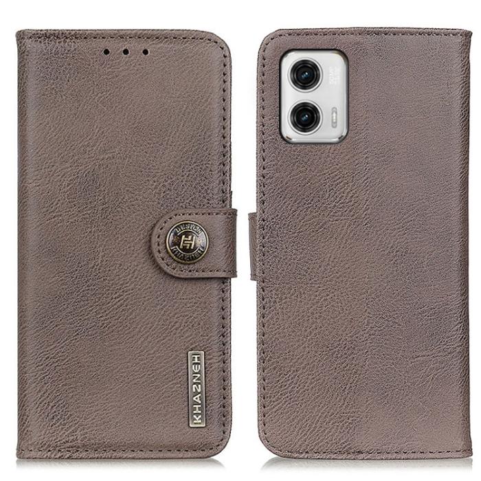 Bild 2, KHAZNEH KHAZNEH Motorola Moto G73 5G Fodral Läder Khaki - Teknikhallen.se
