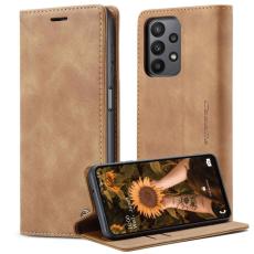 CASEME CASEME Samsung Galaxy A23 5G Fodral Flip L&auml;der Brun - Teknikhallen.se