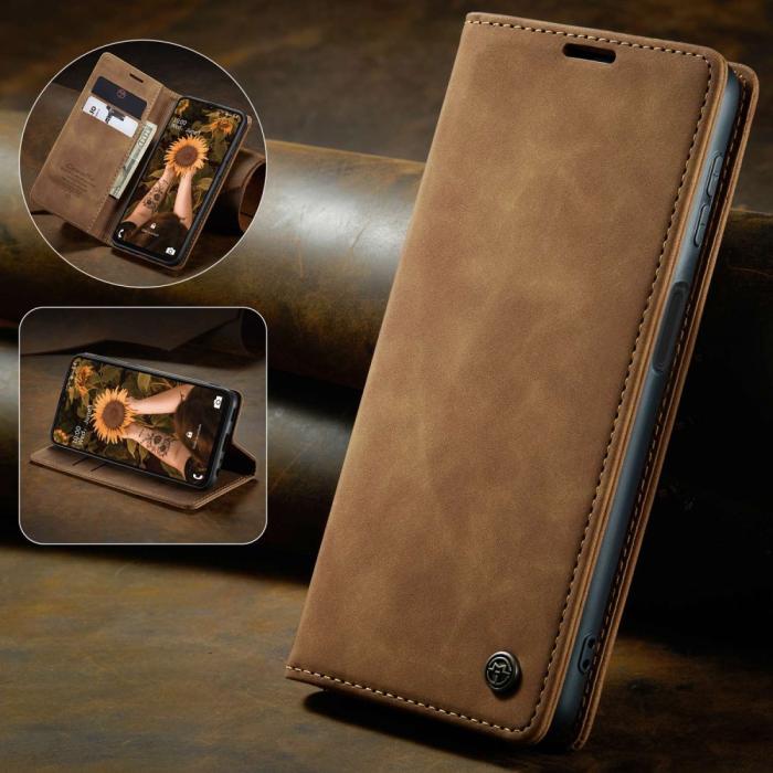 Bild 4, CASEME CASEME Samsung Galaxy A23 5G Fodral Flip Läder Brun - Teknikhallen.se