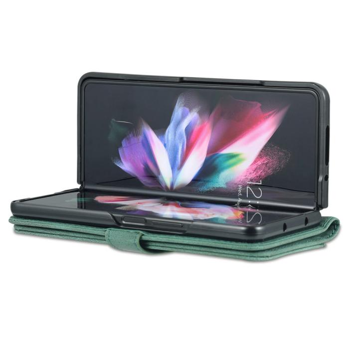 Bild 3, AZNS AZNS Galaxy Z Fold 5 Fodral Läder Grön - Teknikhallen.se