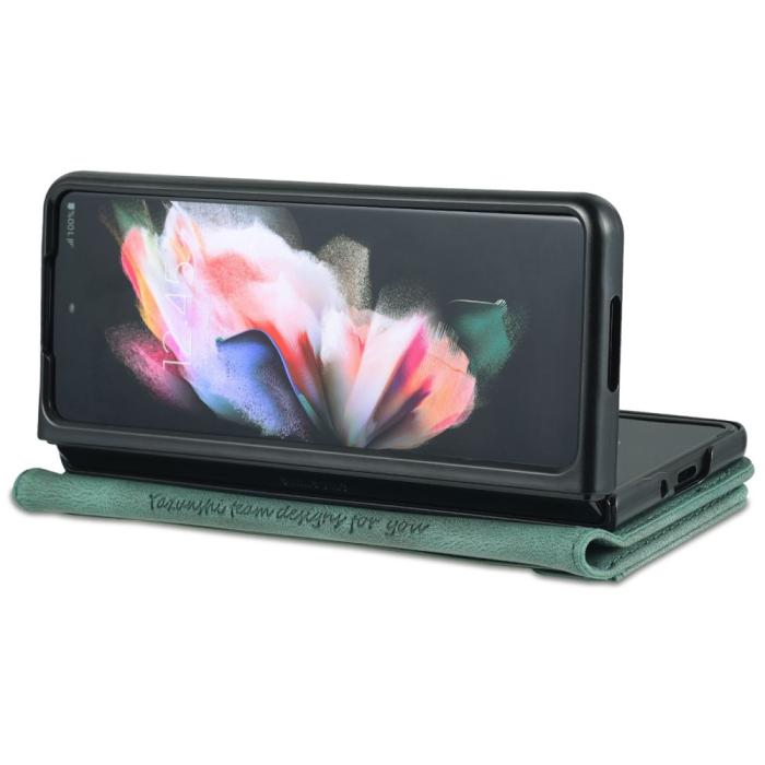 Bild 4, AZNS AZNS Galaxy Z Fold 5 Fodral Läder Grön - Teknikhallen.se