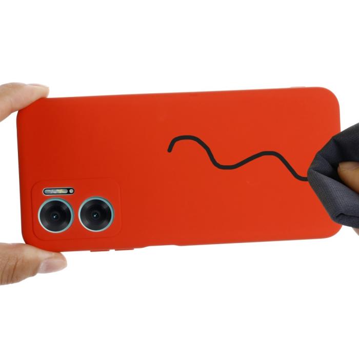 Bild 6,  Xiaomi Redmi 10 5G Skal Liquid Silikon Röd - Teknikhallen.se