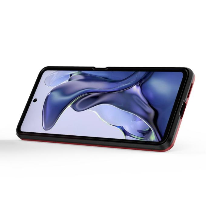 Bild 4,  Xiaomi 11T / 11T Pro Skal Hybrid Armor Röd - Teknikhallen.se