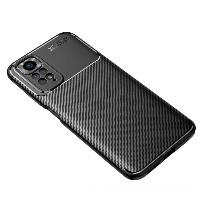 Bild 2,  Xiaomi Redmi Note 11 4G Skal Kolfiber Textur Svart - Teknikhallen.se