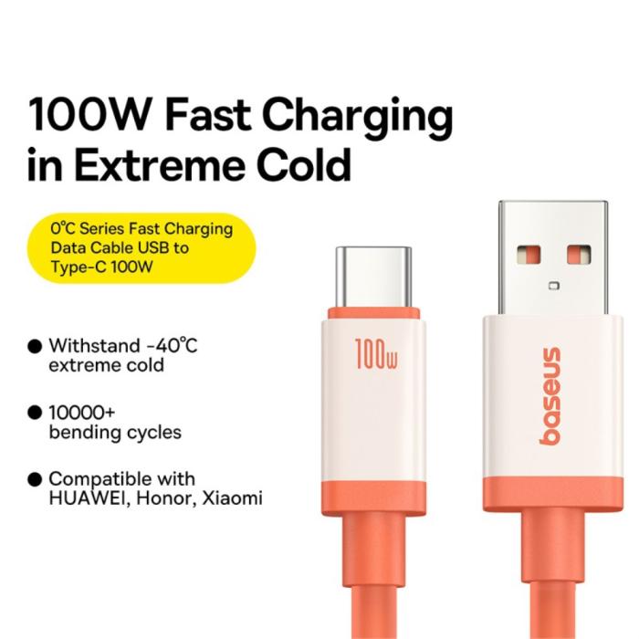 Bild 2, BASEUS Baseus 1m 100W PD USB-C Kabel Snabbladdning - Teknikhallen.se