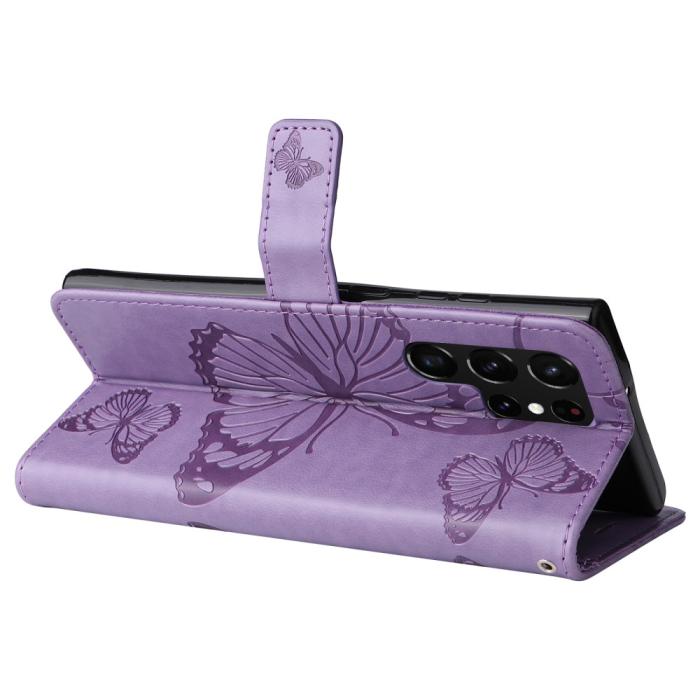 Bild 6,  Samsung Galaxy S22 Ultra Fodral Tryck Butterfly Lila - Teknikhallen.se