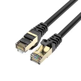  2m Cat8 40Gbps RJ45 STP-nätverkskabel Svart - Teknikhallen.se