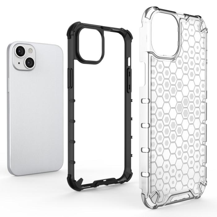 Bild 2,  iPhone 15 Skal Honeycomb Shockproof Vit - Teknikhallen.se
