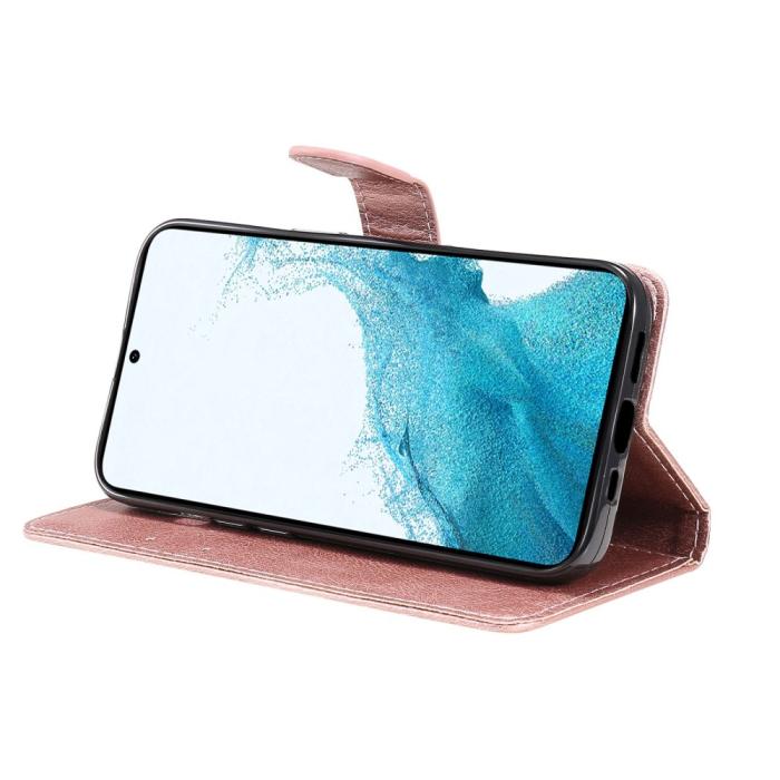 Bild 4,  Samsung Galaxy S23 Plus Fodral Läder Roséguld - Teknikhallen.se