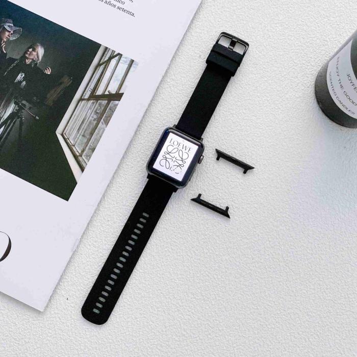 Bild 2,  Apple Watch 42/41/40/38 mm Armband Silikon Svart - Teknikhallen.se