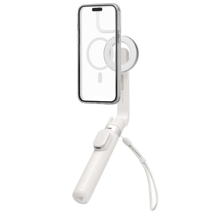 Bild 3, Spigen Spigen 74 cm MagSafe Bluetooth Selfiestick Tripod Dune Beige - Teknikhallen.se