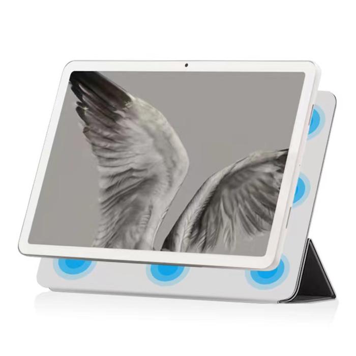 Bild 2,  Google Pixel Tablet Fodral 2in1 Magnet Tri-Fold Vit - Teknikhallen.se