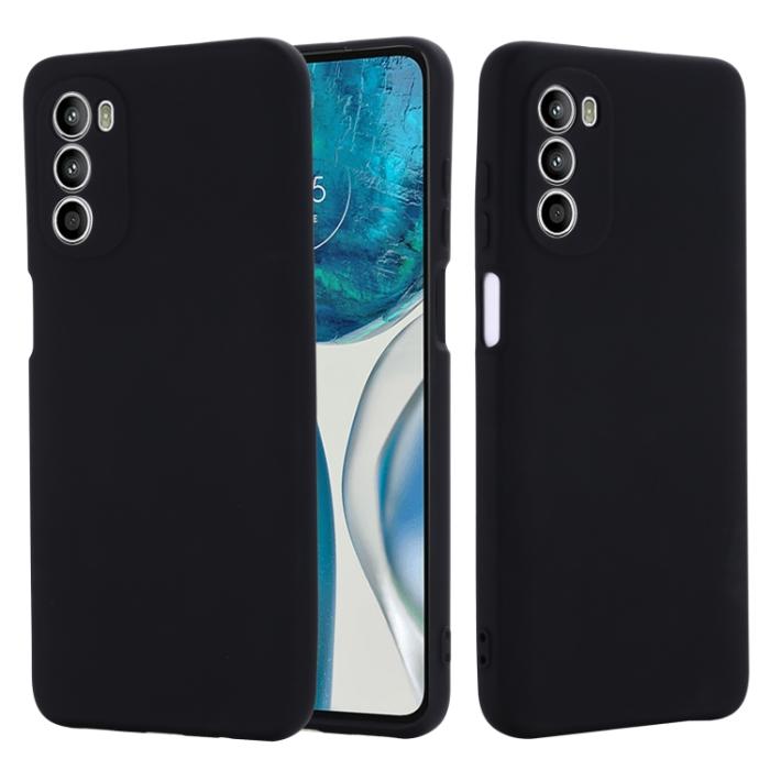 Bild 2,  Motorola Moto G52/G82 Skal Liquid Silikon Svart - Teknikhallen.se