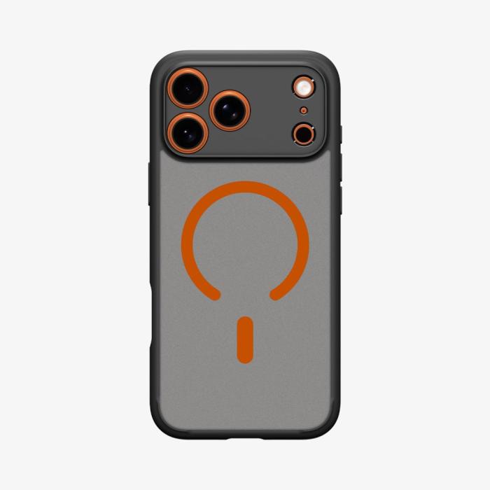 Bild 2, Spigen Spigen iPhone 17 Pro Skal MagSafe Ultra Hybrid Svart / Orange - Teknikhallen.se