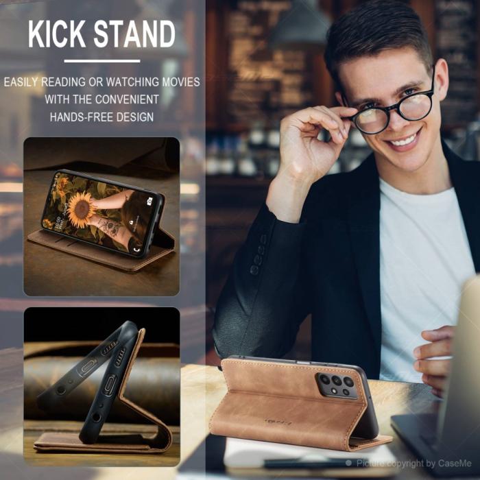 Bild 6, CASEME CASEME Samsung Galaxy A23 5G Fodral Flip Läder Brun - Teknikhallen.se