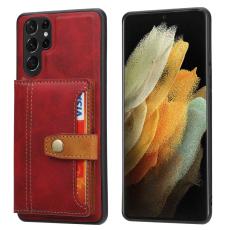  Samsung Galaxy S23 Ultra Skal Med Pl&aring;nbok R&ouml;d - Teknikhallen.se