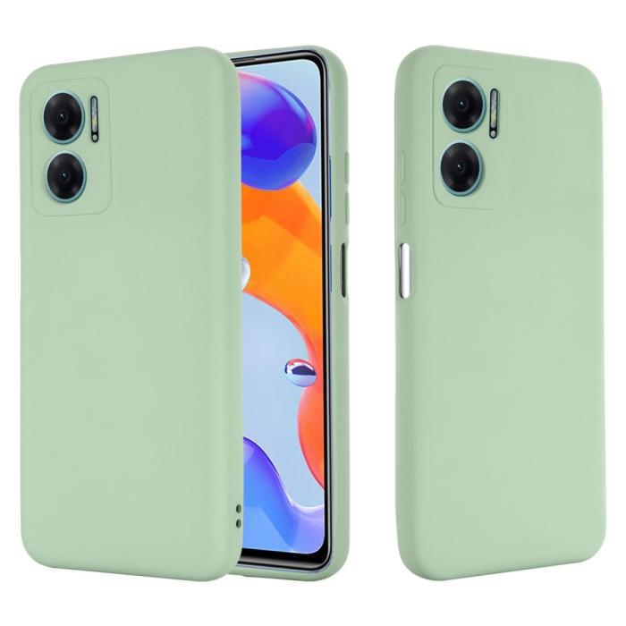 Bild 2,  Xiaomi Redmi 10 5G Skal Liquid Silikon Grön - Teknikhallen.se