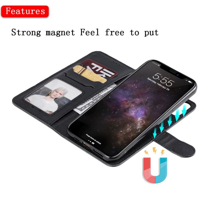 Bild 5,  iPhone 11 Pro Max - Plånboksfodral / Magnet Skal - Svart - Teknikhallen.se