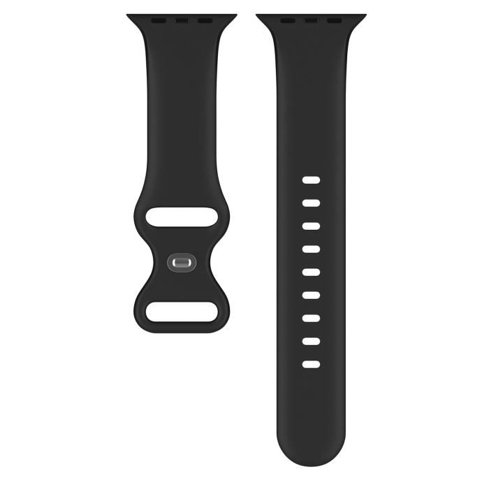 Bild 3, ColorPop Silikon Armband Butterfly Apple Watch 42/44/45/46/49 mm (M/L) Svart - Teknikhallen.se