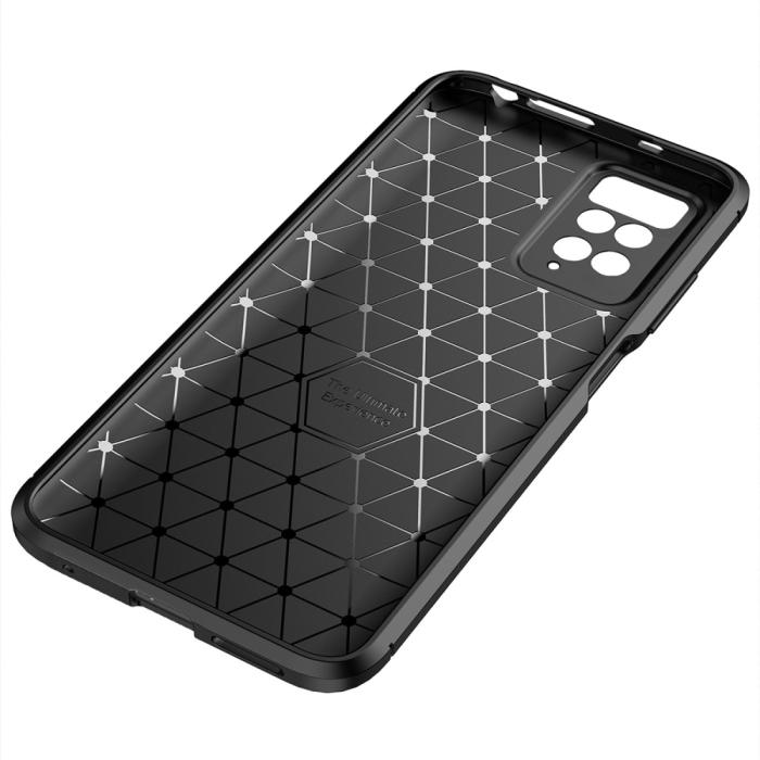 Bild 5,  Xiaomi Redmi Note 11 4G Skal Kolfiber Textur Svart - Teknikhallen.se