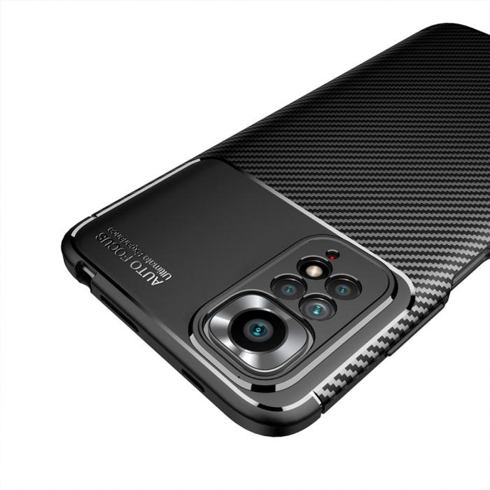Bild 6,  Xiaomi Redmi Note 11 4G Skal Kolfiber Textur Svart - Teknikhallen.se